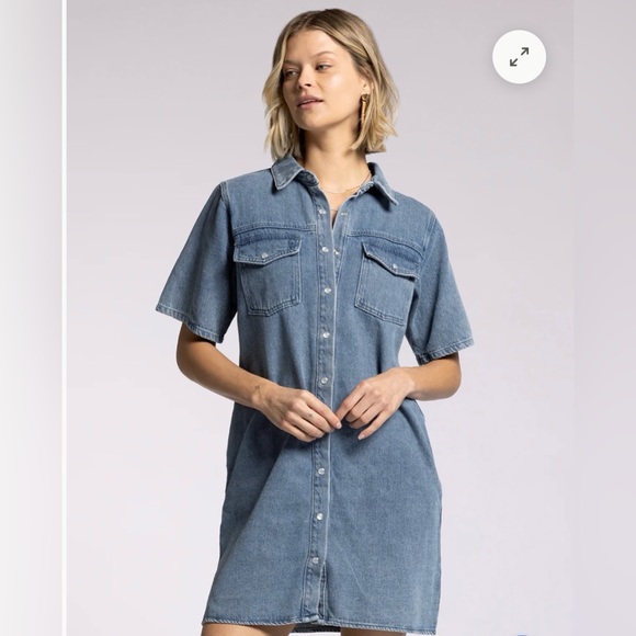 Thread & Supply Dresses & Skirts - 💙 Thread & Supply Phoenix Denim Shirtdress | L | NWOT Snap Front Mini Dress